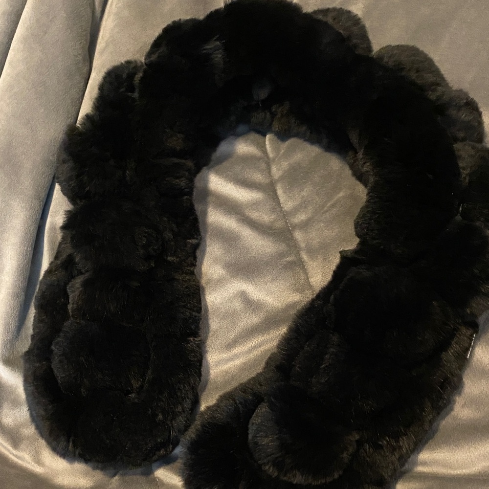 Luxurious Black Faux Fur Wrap